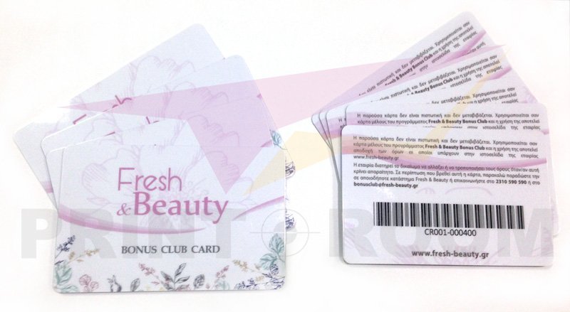 Πλαστικές κάρτες μέλους με Barcode - PrintRoom.gr