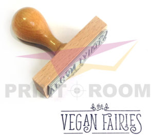Ξύλινη Σφραγίδα με Λογότυπο logo - The Vegan Fairies