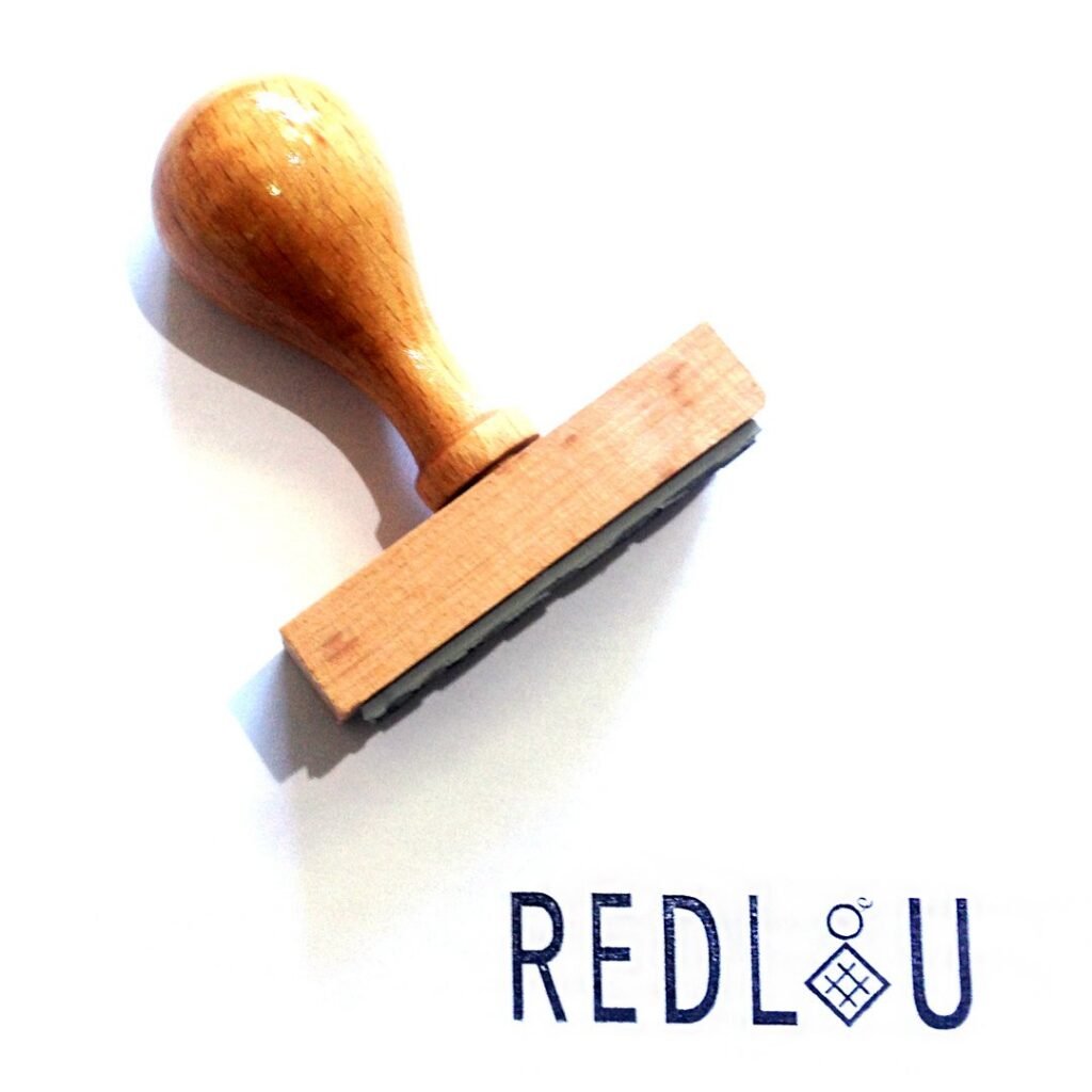 Ξυλινη σφραγιδα με λογοτυπο - Rubber stamp with logo