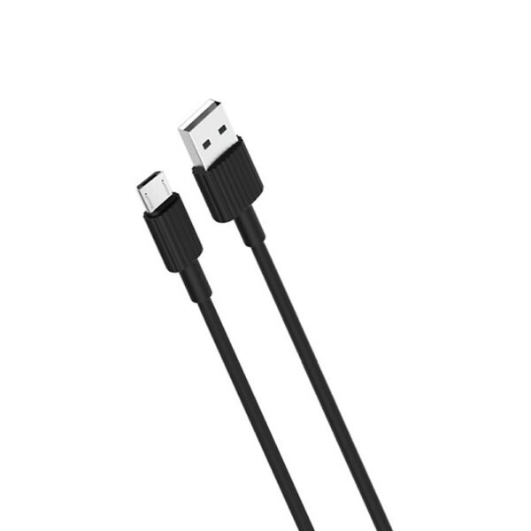 Καλώδιο Φόρτισης USB to MICRO USB data cable XO Simple is Beauty - 1m 2.4A Μαύρο