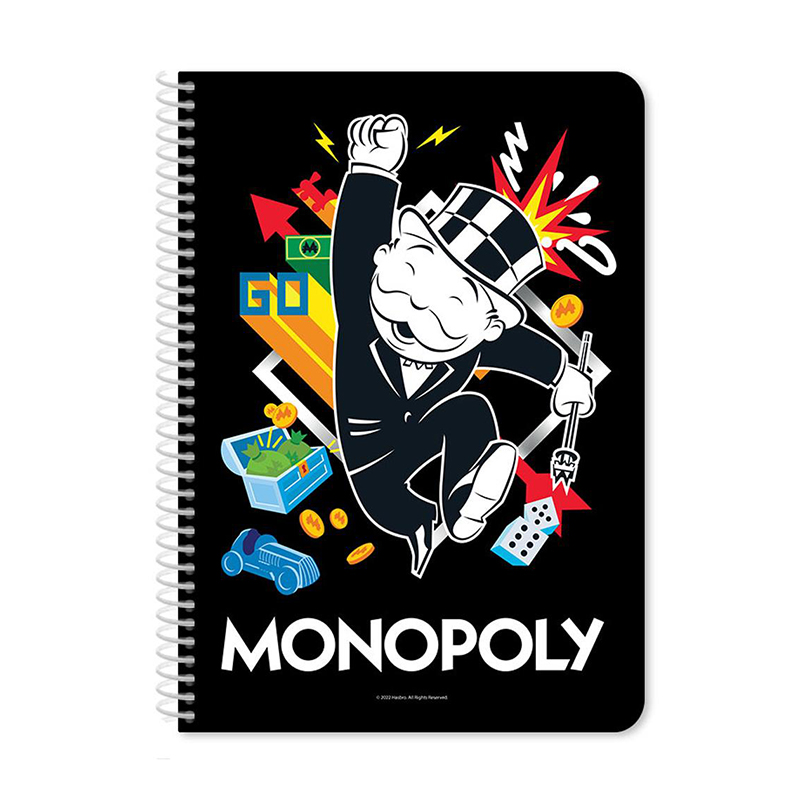 Τετράδιο Σπιράλ Monopoly - A4 - 2 Θέματα - 60 φύλλα