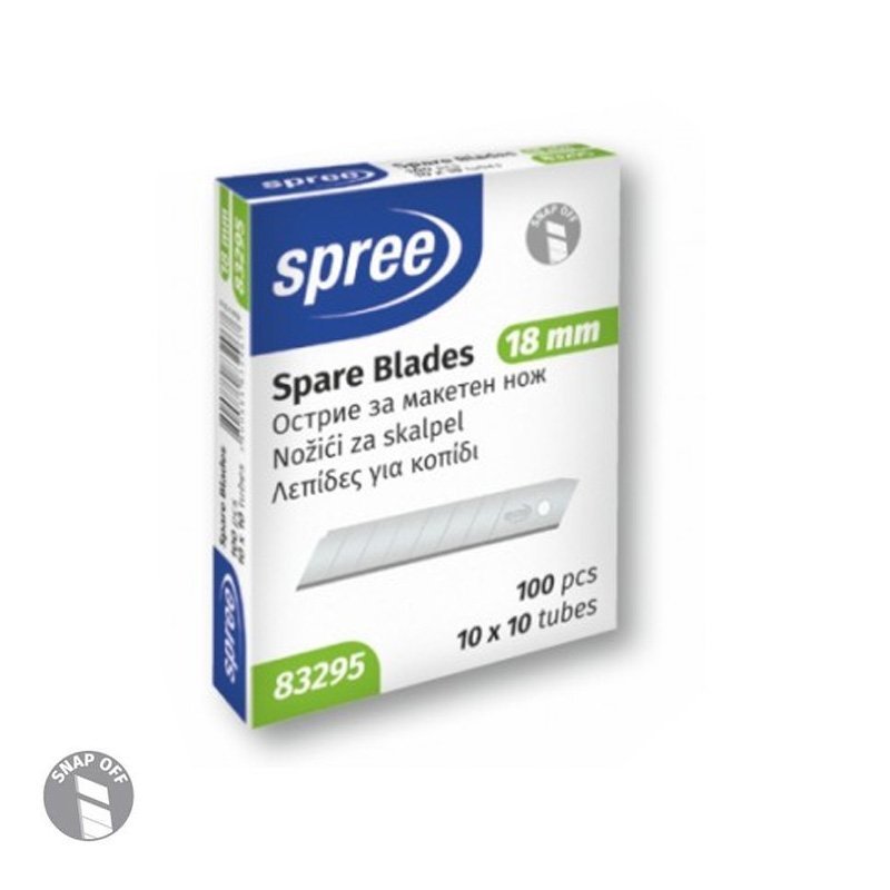 Ανταλλακτικές Λεπίδες για Κοπίδι Spree 18 mm - 10 τεμ