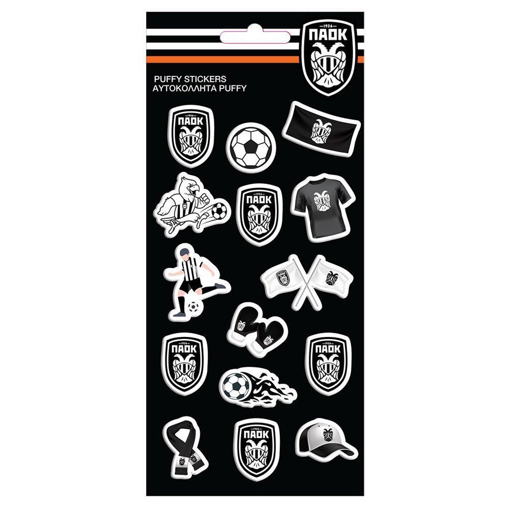 Αυτοκόλλητα ΠΑΟΚ Puffy Stickers