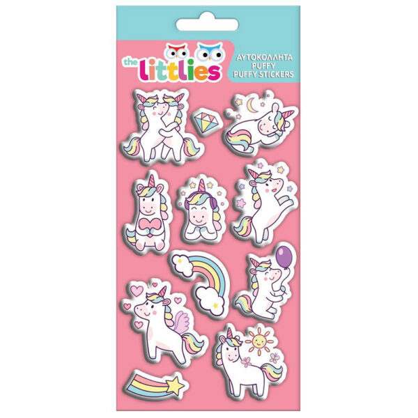 Αυτοκόλλητα Μονόκερος Unicorn Puffy Stickers