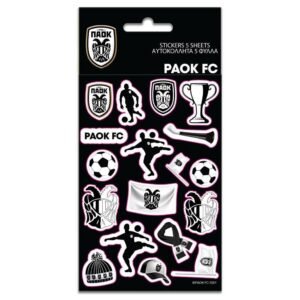 Αυτοκόλλητα ΠΑΟΚ 8x12 εκ - 5 φύλλα