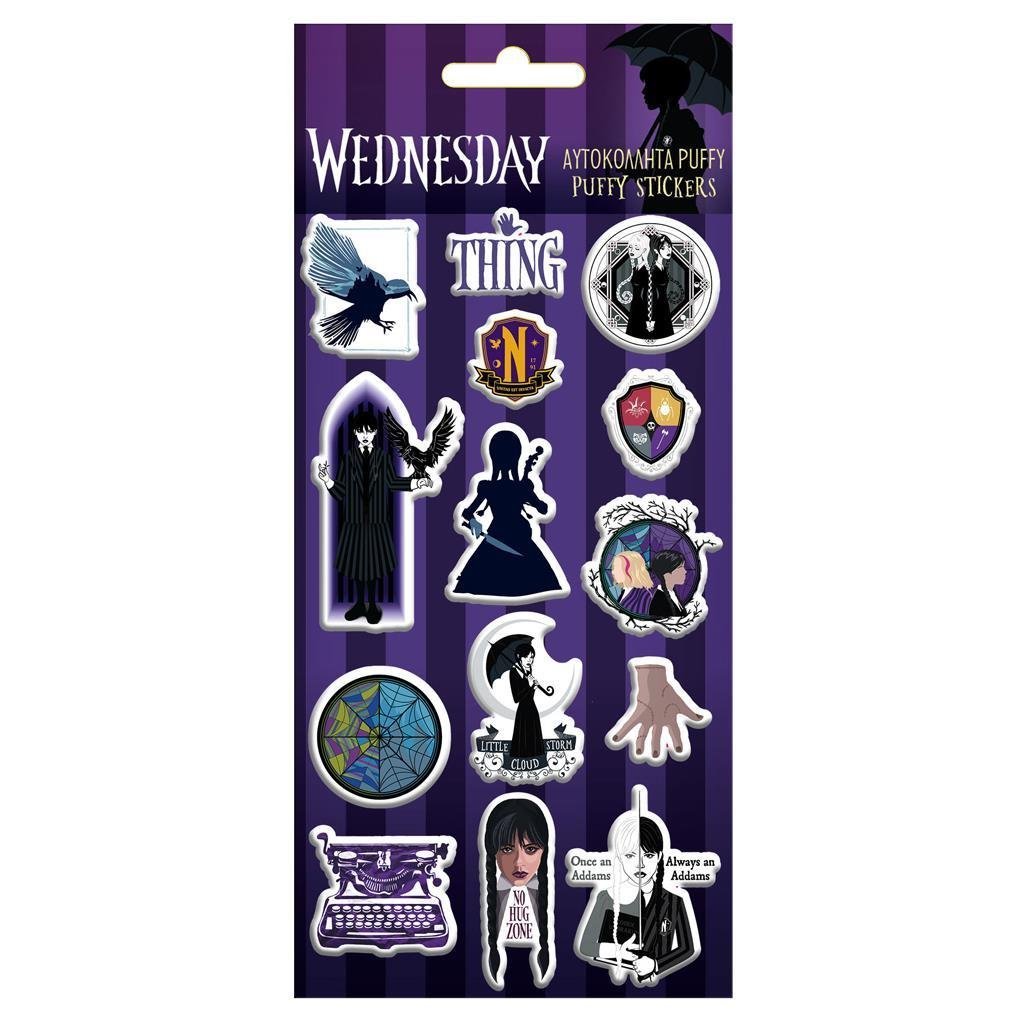 Αυτοκόλλητα Wednesday Puffy Stickers