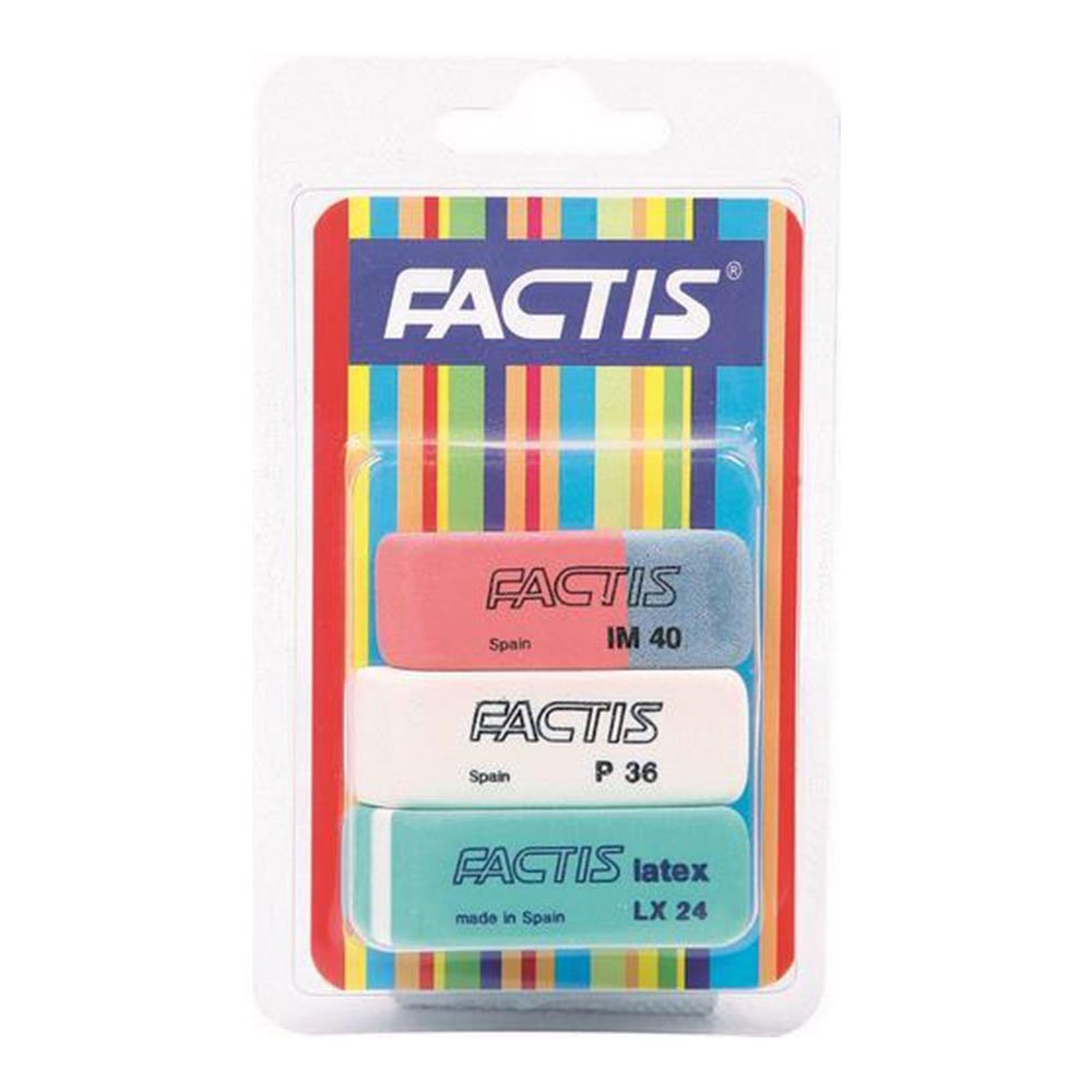 Γόμες σε Blister Factis - 3 τεμ P36, IM40, LX24