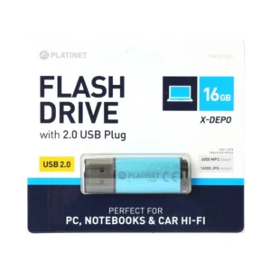 Platinet x Depo USB Flash Drive 16GB 2.0 Μπλε – Φλασάκι Αποθήκευσης